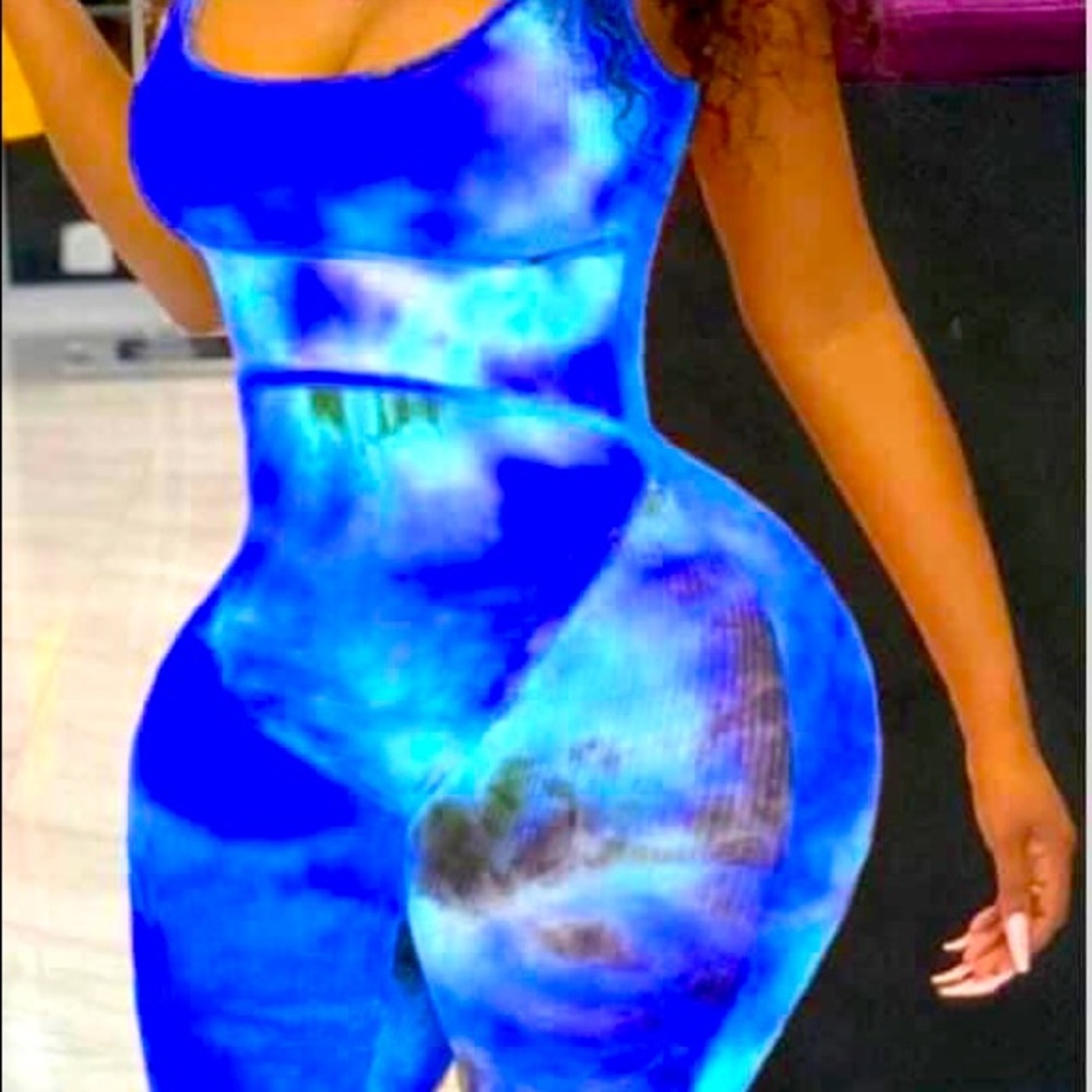 Blue Romper tye dye